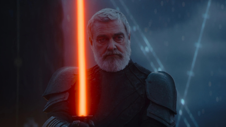 Baylan Skoll with an orange lightsaber