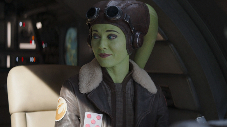 Hera looking sideways in ship