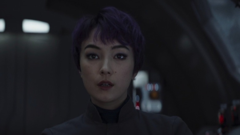 Sabine Wren in a starship cockpit