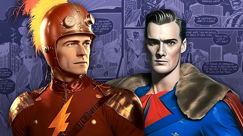 Retro Flash and retro Superman