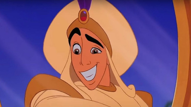 Aladdin grinning
