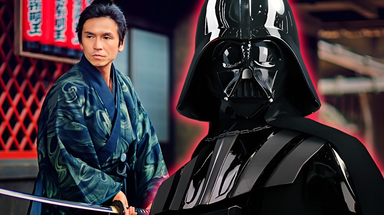 Samurai and Darth Vader composite