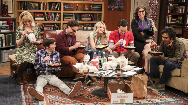 TBBT cast eating seated