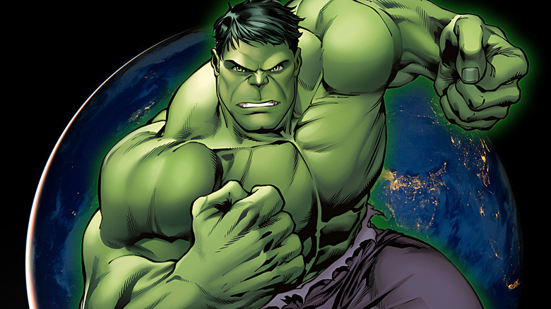 Hulk in front of Earth