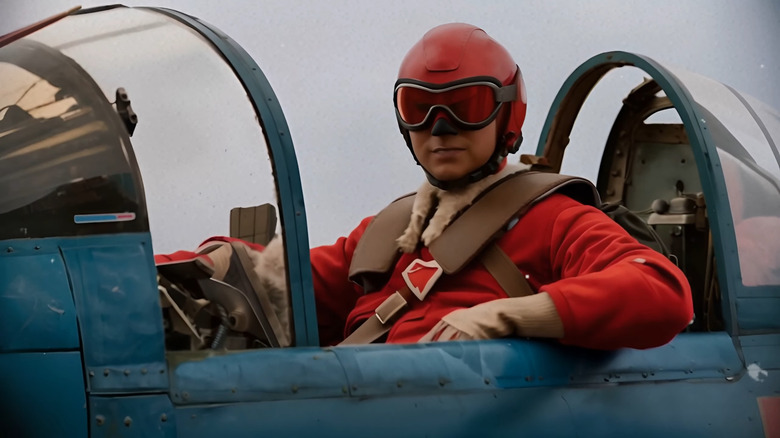 Red Ranger in cockpit