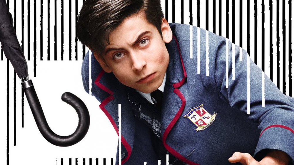 Aidan Gallagher as Number Five Netflix's Umbrella Academy poster