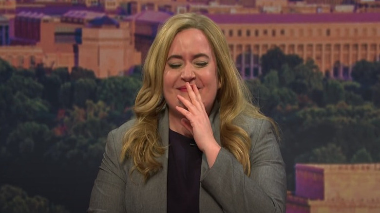 Aidy Bryant laughing during sketch