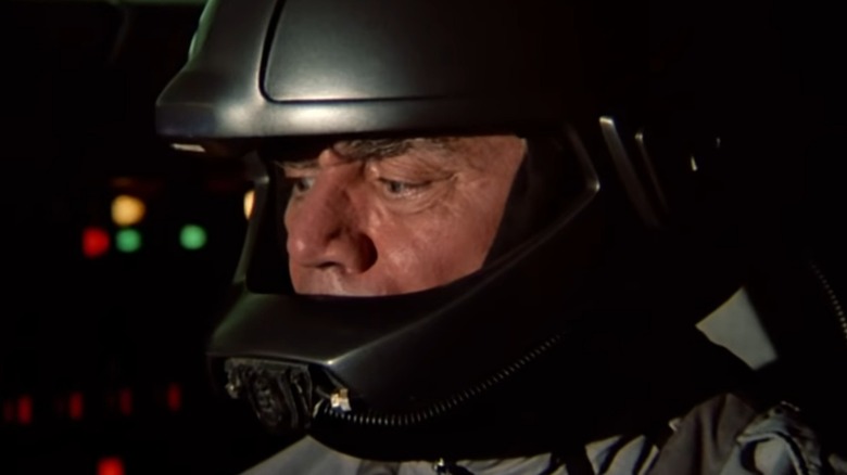 The Airwolf chopper pilot flying