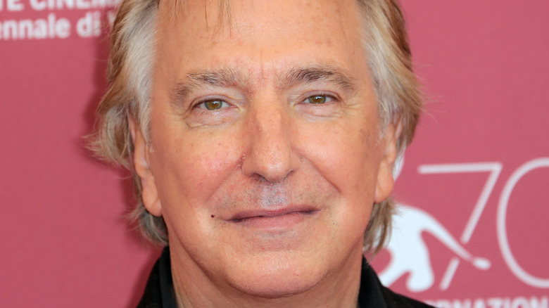 Alan Rickman smiling