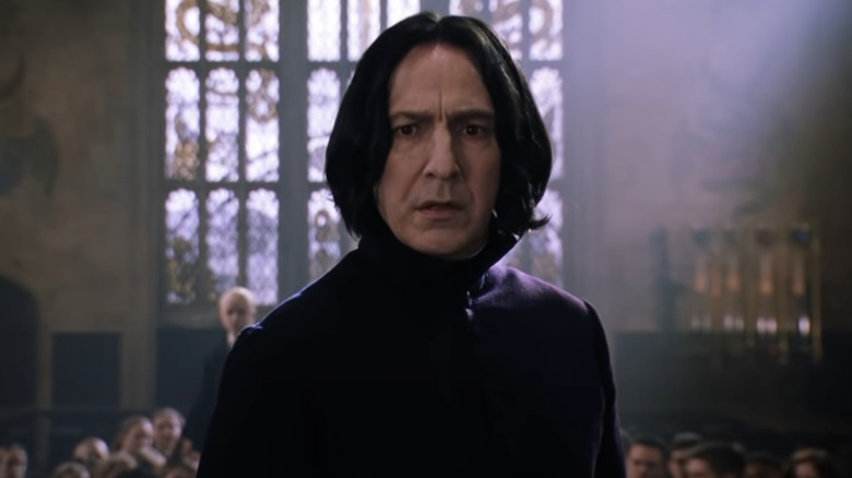 Snape looking worried