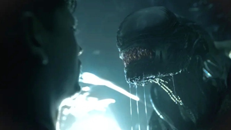 Xenomorph closing in on human