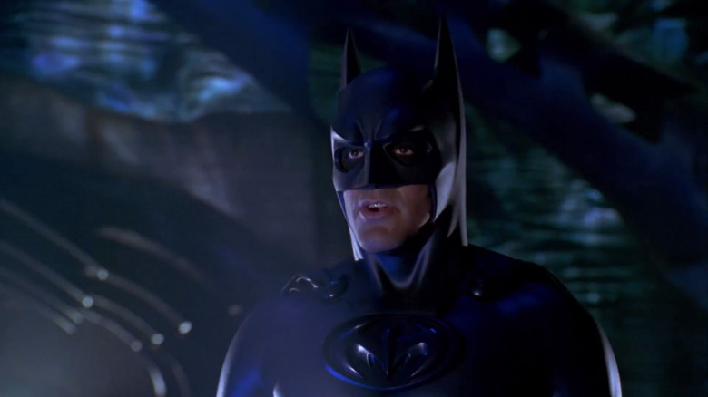 Bruce Wayne dropping a quip in Batman and Robin (1997)