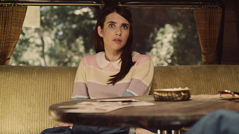 Brooke Thompson is shocked in "American Horror Story: 1984"