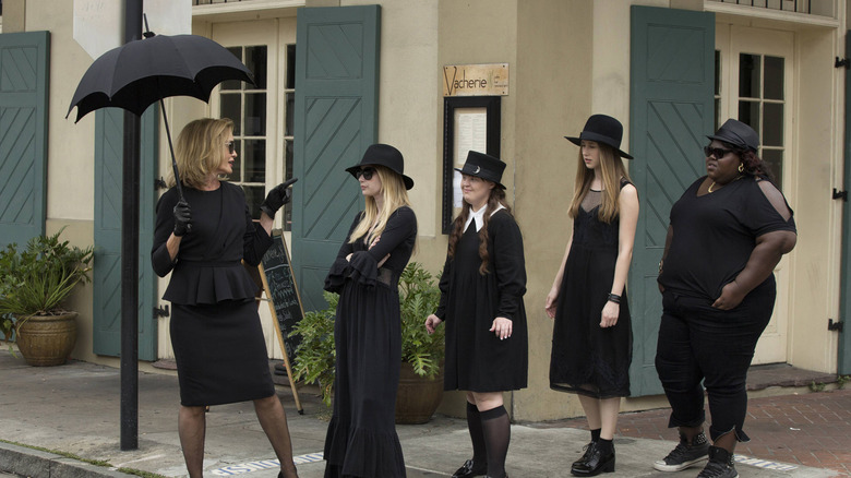 The Miss Robichaux's Academy students take a walk in "American Horror Story: Coven"