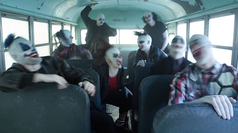 Clowns in a bus in "American Horror Story: Cult"