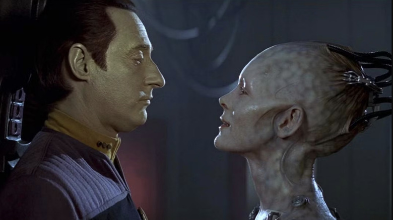 The Borg Queen confronts Data in "Star Trek: First Contact" (1996)