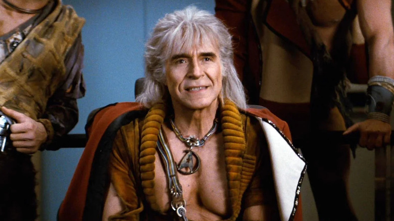 Khan sits on the bridge of his ship in "Star Trek II: The Wrath of Khan" (1982)