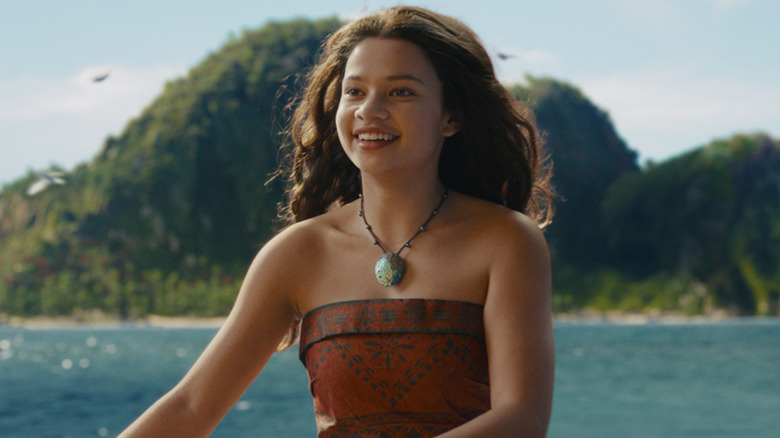 Moana sailing on the water in 