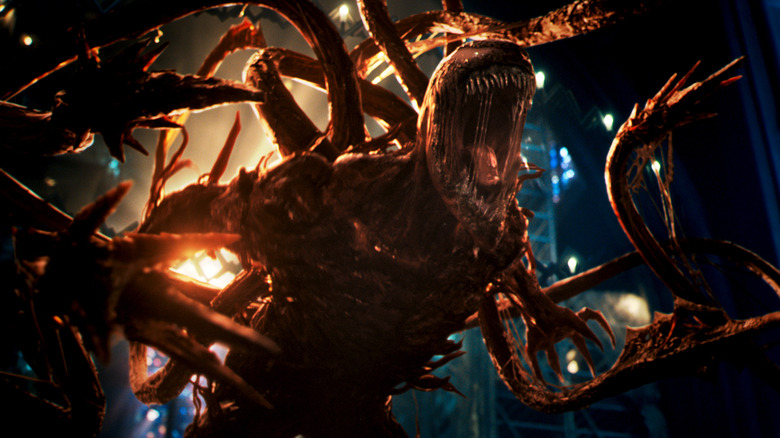 Carnage launching symbiote tendrils in Venom: Let There Be Carnage