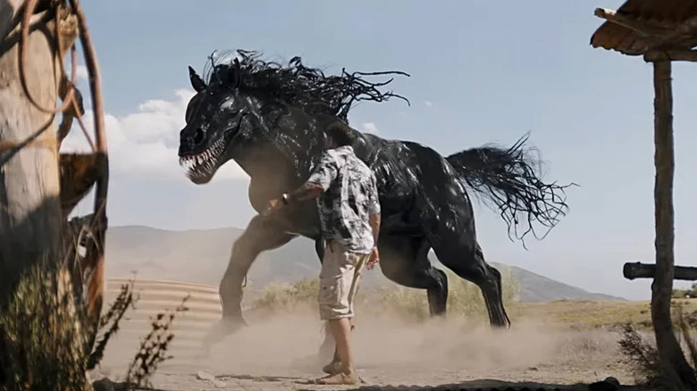 Venom possessing a horse in Venom: The Last Stand