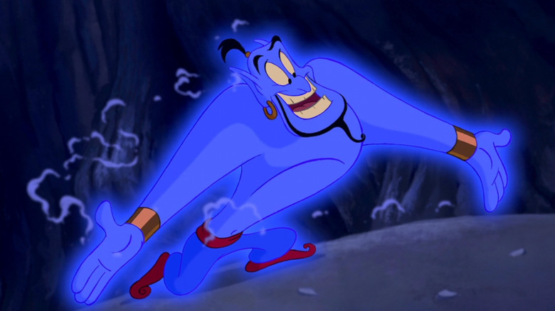 The Genie about to sing to Aladdin in Aladdin