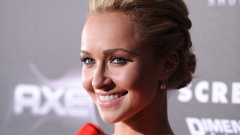 Hayden Panettiere smiling and wearing her hair up