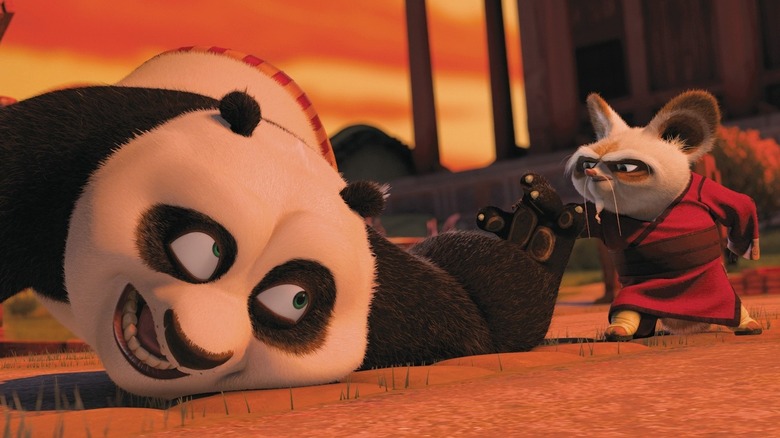 Shifu trying to break Po in Kung Fu Panda (2008)