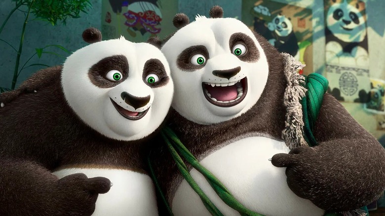 Po reuniting with his dad in Kung Fu Panda 3 (2016)