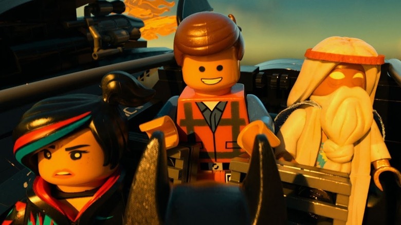 Emmet with his newfound pals in The LEGO Movie (2014)