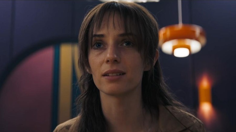 Wiress looking at someone in The Hunger Games: Sunrise on the Reaping