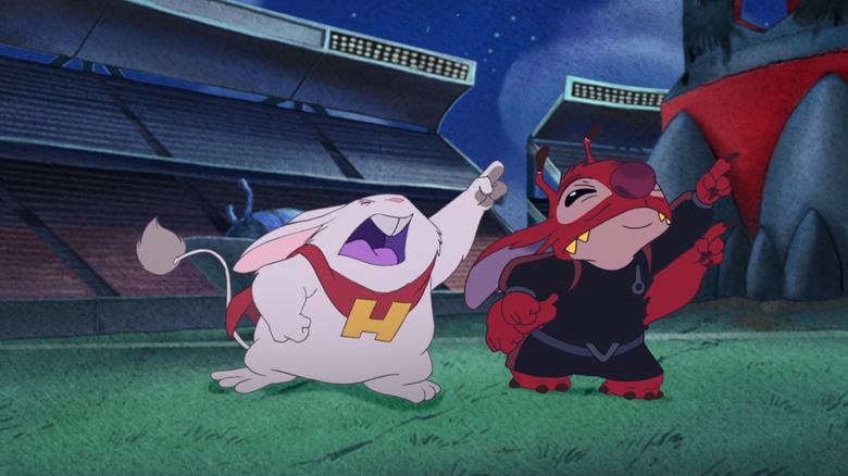 Dr. Jacques von Hämsterviel and Leroy monologuing in Leroy & Stitch
