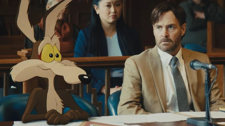 Wile e Coyote and Kevin Avery in court in Coyote vs Acme (2026)