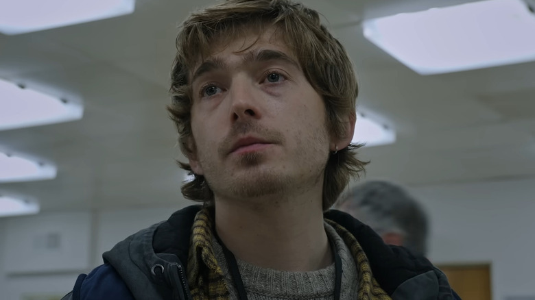 Bryan looking at a hospital nurse in Resident Evil
