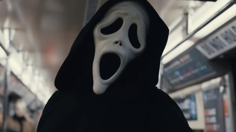 Ghostface on the subway in 