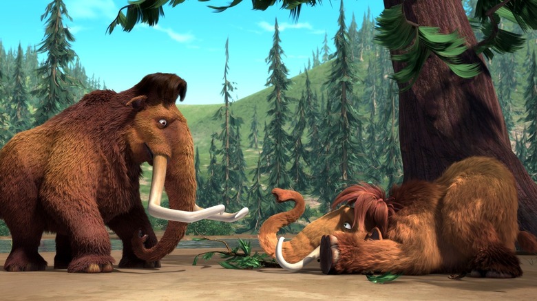 Manny meeting Ellie in Ice Age: The Meltdown (2006)