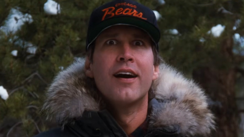 Clark Griswold looking at a massive tree in National Lampoon's Christmas Vacation