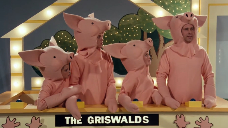 The Griswalds on the Pig in a Poke game show in National Lampoon's European Vacation