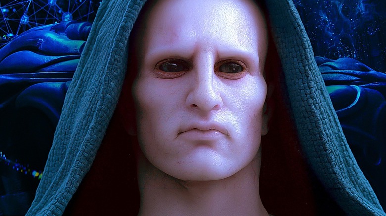 Close-up of the face of an unmasked Engineer in Prometheus