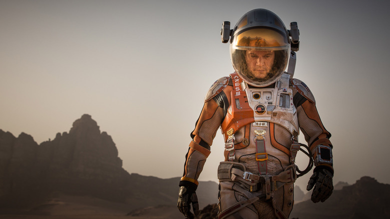 Dr. Mark Watney stranded on Mars in The Martian (2015)