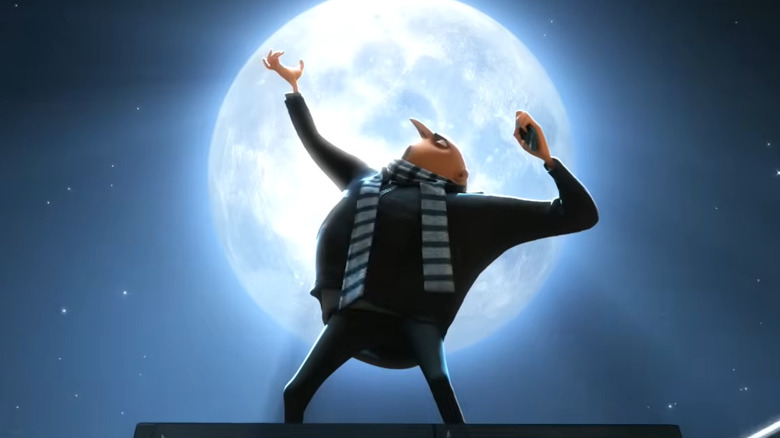 Gru posing against the moon in Despicable Me