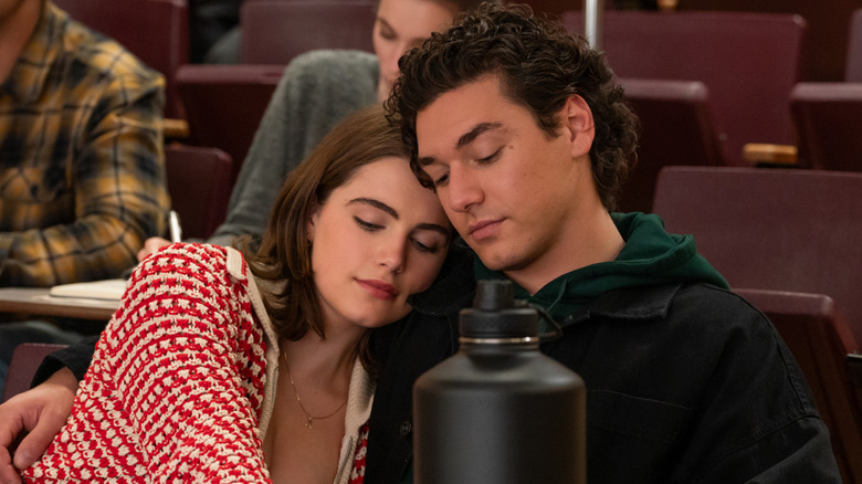 Hannah and Garrett sharing a tender moment on Off Campus