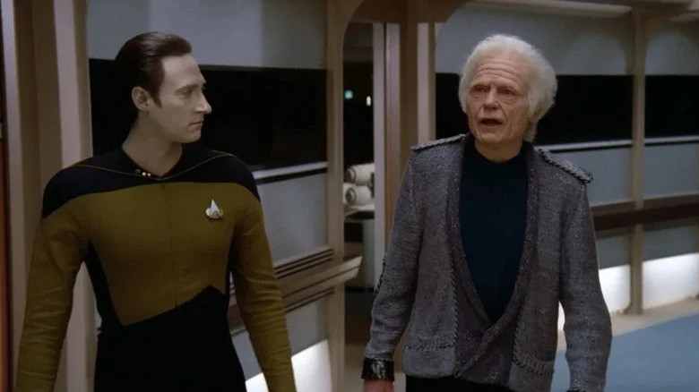 Data listening to Leonard McCoy on Star Trek: The Next Generation