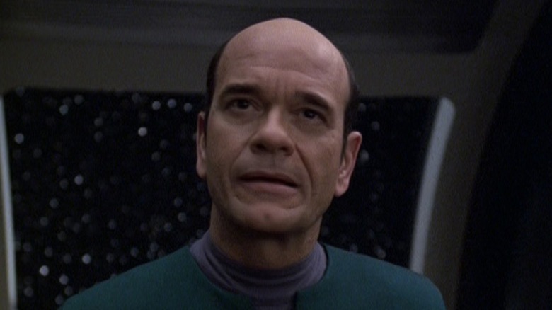 The Doctor listening on Star Trek: Voyager