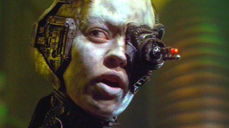 Seven of Nine as a Borg on Star Trek: Voyager
