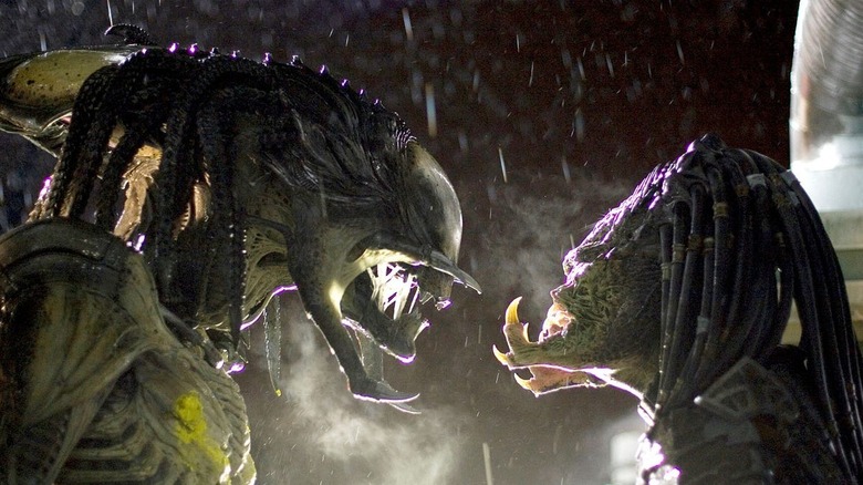 The Predalien and Predator meeting face-to-face in Alien vs. Predator: Requiem (2007)