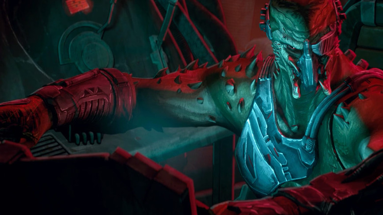 A Predator taking aim at an enemy ship in Predator: Killer of Killers