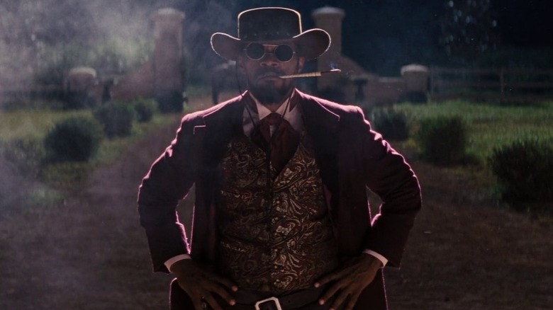 Django striking a pose in Django Unchained (2012)