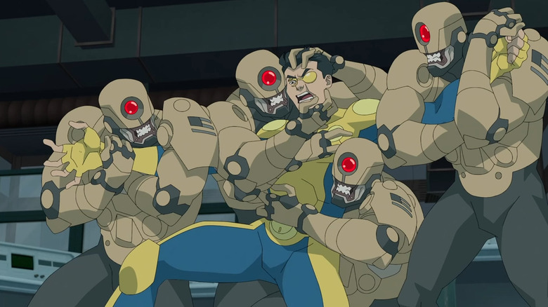 Bulletproof Invincible fighting Reanimen in Invincible Season 3