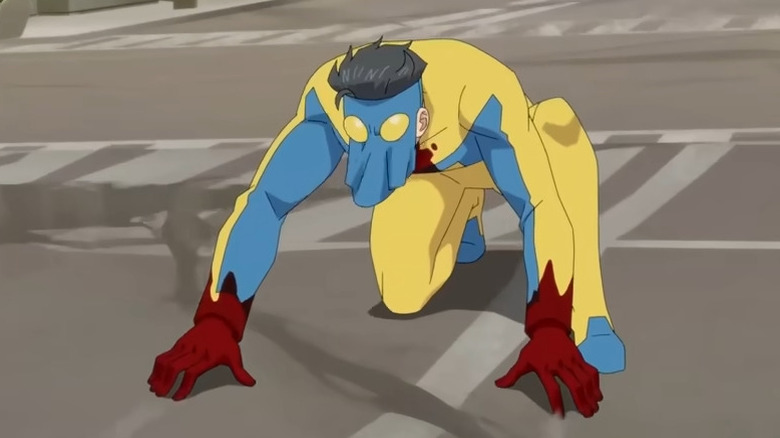 Hoodvincible on the ground in Invincible Season 3