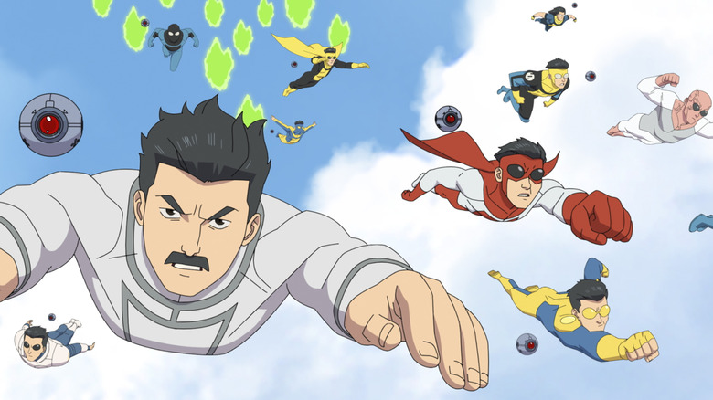 Mark Grayson variants enters Earth from portals in "Invincible"